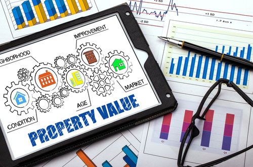 Tablet with Property Value considerations displayed on the screen | Comparative Market Analysis Reports